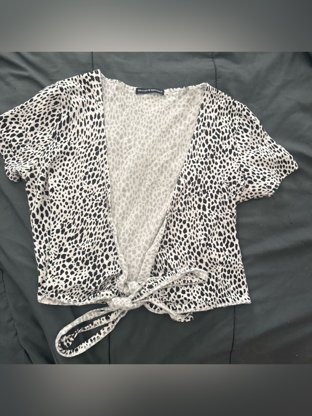 Brandy Melville Black & White Spotted Top